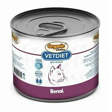 Organic Сhoice VET Renal консервы для взрослых кошек профилактика болезней почек